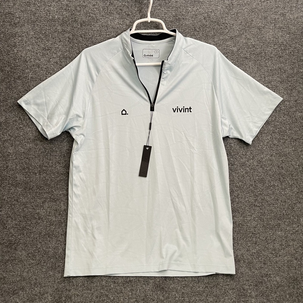 Vivint Corporate Employee Performance 1/4-Zip Polo Shirt Mens Sz S Short Sleeve